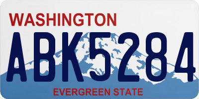 WA license plate ABK5284