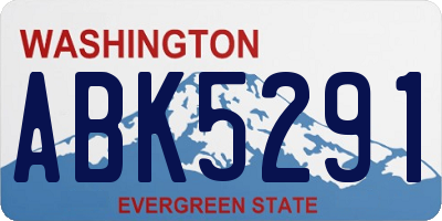 WA license plate ABK5291