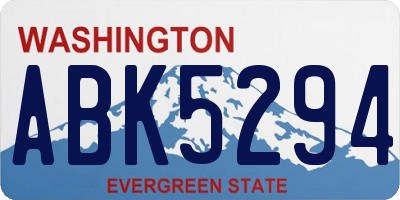 WA license plate ABK5294