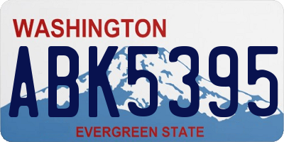 WA license plate ABK5395