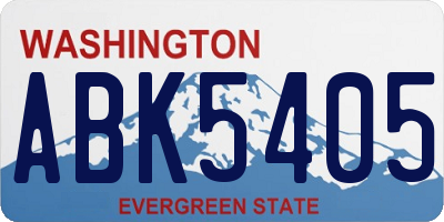 WA license plate ABK5405