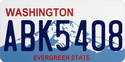WA license plate ABK5408