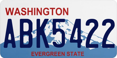 WA license plate ABK5422