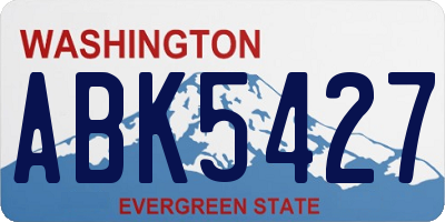 WA license plate ABK5427