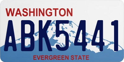 WA license plate ABK5441