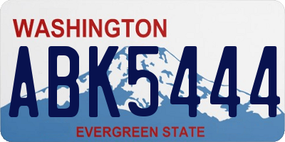 WA license plate ABK5444