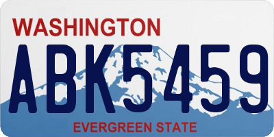 WA license plate ABK5459