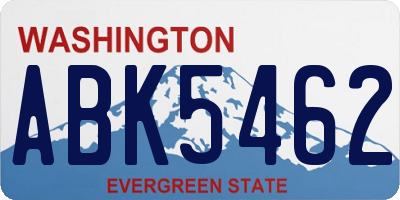 WA license plate ABK5462