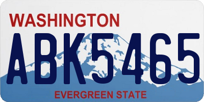 WA license plate ABK5465