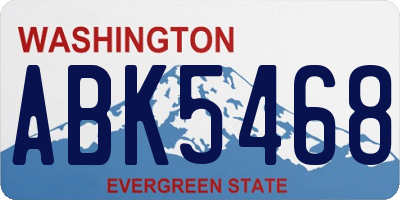 WA license plate ABK5468