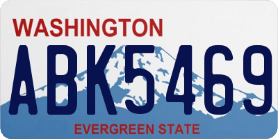 WA license plate ABK5469