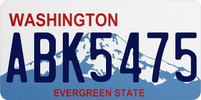 WA license plate ABK5475