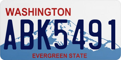 WA license plate ABK5491