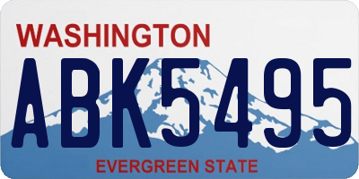 WA license plate ABK5495