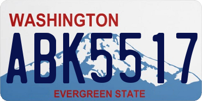 WA license plate ABK5517