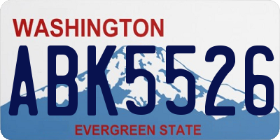 WA license plate ABK5526