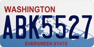 WA license plate ABK5527