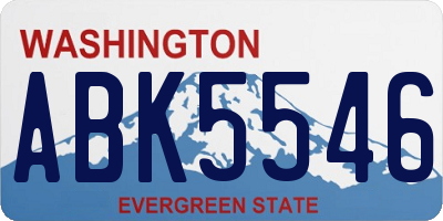 WA license plate ABK5546
