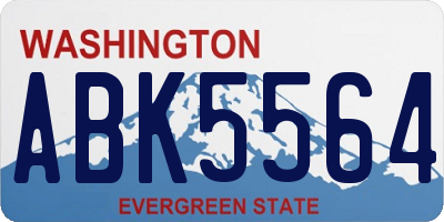 WA license plate ABK5564