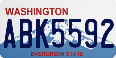 WA license plate ABK5592