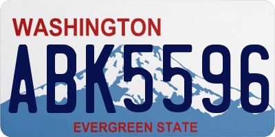 WA license plate ABK5596