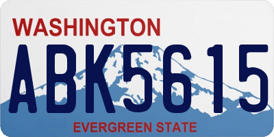 WA license plate ABK5615