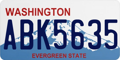 WA license plate ABK5635