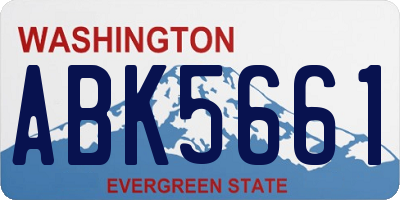 WA license plate ABK5661