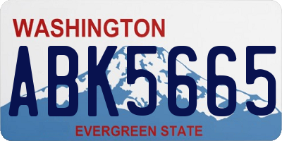 WA license plate ABK5665