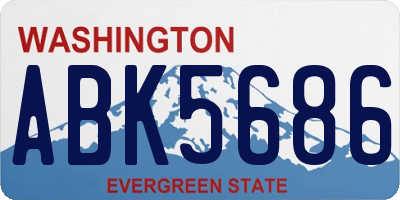 WA license plate ABK5686