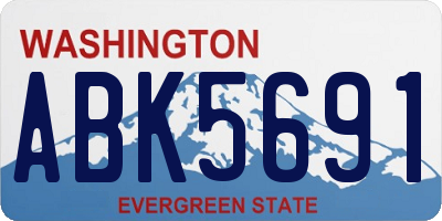 WA license plate ABK5691