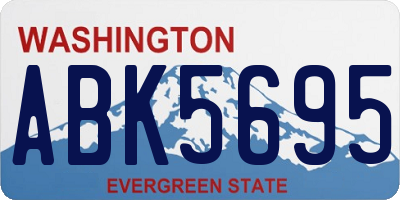 WA license plate ABK5695