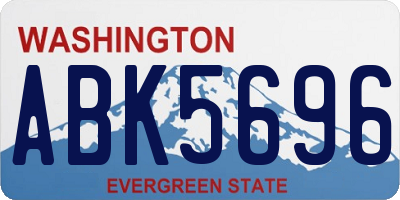 WA license plate ABK5696