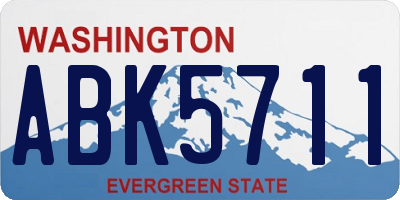 WA license plate ABK5711