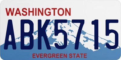 WA license plate ABK5715