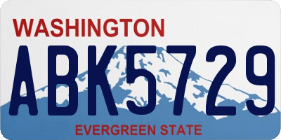 WA license plate ABK5729