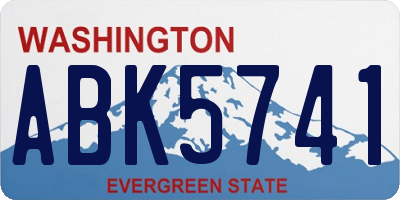 WA license plate ABK5741