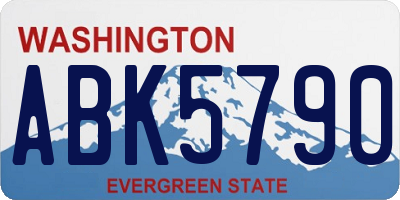 WA license plate ABK5790