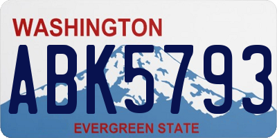 WA license plate ABK5793