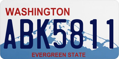 WA license plate ABK5811