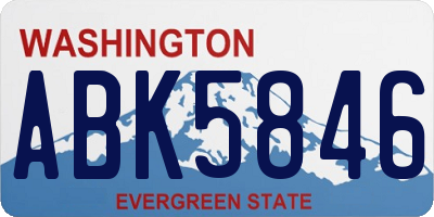 WA license plate ABK5846