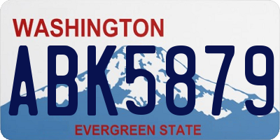 WA license plate ABK5879
