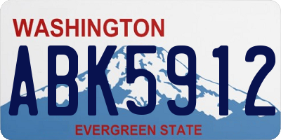 WA license plate ABK5912