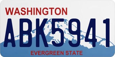 WA license plate ABK5941
