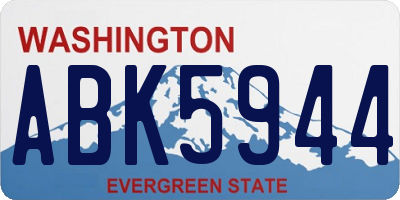 WA license plate ABK5944