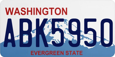 WA license plate ABK5950