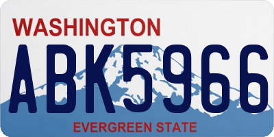 WA license plate ABK5966