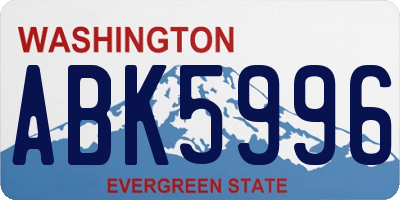 WA license plate ABK5996
