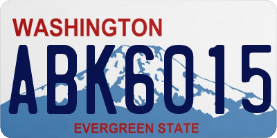 WA license plate ABK6015