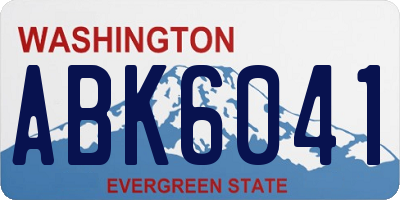WA license plate ABK6041